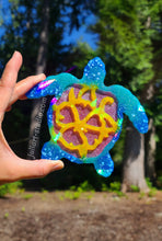 Load image into Gallery viewer, 6 inch HOLO Floral Turtle Silicone Mold for Resin
