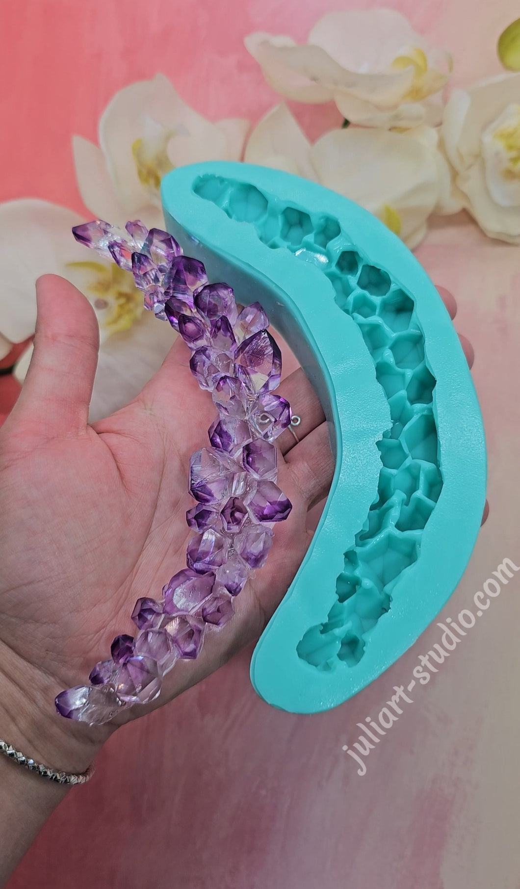 6 inch Crystal Arc Silicone Mold for Resin casting