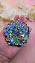 Load image into Gallery viewer, 4 inch Resin Crystal Dahlia (Colorful Dichroic Background)
