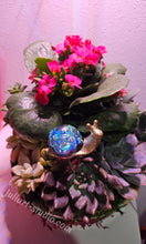 Load image into Gallery viewer, ONE Large Resin Snail with Irredescent Shell (Golden body)
