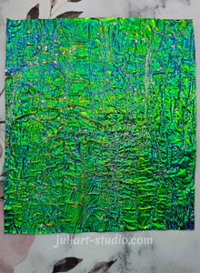GREEN CRACKLE - Dichroic Sheet - Large size