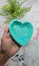 Load image into Gallery viewer, 4.5 inch HOLO Crystal Edge  (HEART) Silicone Mold for Resin casting
