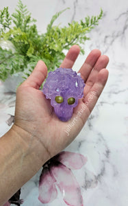 2 inch Deep Crystal Skull Silicone Mold for Resin