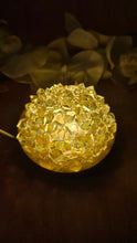 Load image into Gallery viewer, 4 inch Resin Crystal Dahlia LED Light (Light Blue with HOLO Background)
