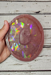 BGRADE - 5 inch HOLO Druzy Agate Slice Silicone Mold