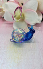 Load image into Gallery viewer, ONE Large Resin Snail with Irredescent Shell (in Saphire Blue/Purple)
