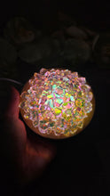 Load image into Gallery viewer, Clear Irredescent Resin Crystal Dahlia LED Light

