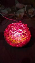 Load image into Gallery viewer, 4 inch Resin Crystal Dahlia LED Light in Irredescent Red
