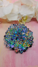 Load image into Gallery viewer, 4 inch Resin Crystal Dahlia (Colorful Dichroic Background)
