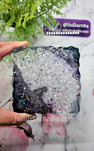 4.75 inch Thin Druzy Insert Silicone Mold for Resin