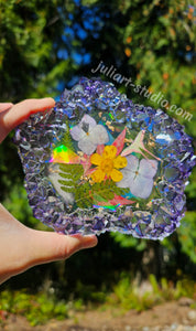 5.5 inch HOLO Crystal Edge Agate Dish Silicone Mold for Resin casting