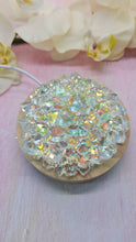 Load image into Gallery viewer, Clear Irredescent Resin Crystal Dahlia LED Light
