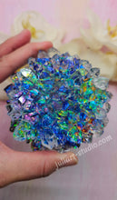 Load image into Gallery viewer, 4 inch Resin Crystal Dahlia (Colorful Dichroic Background)
