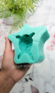 4.2 inch Crystal Sea Turtle Silicone Mold for Resin casting