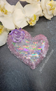 5.5 inch HOLO Crystal Edge Heart (Style 2) Silicone Mold for Resin casting