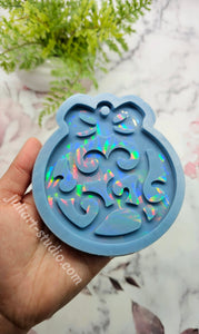 4.25 inch HOLO Bauble Ornament (Style 1) Silicone Mold for Resin