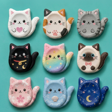 Load image into Gallery viewer, 1.8 inch Cat Worry Stone Silicone Mold
