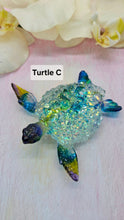 Load image into Gallery viewer, 4.2 inch Resin Crystal Sea Turtle with Irredescent Shell   (add-on LED Light Base available)
