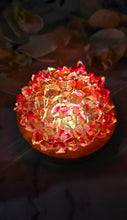Load image into Gallery viewer, 4 inch Resin Crystal Dahlia LED Light in Ombre Red
