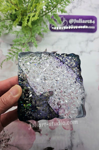 4.75 inch Thin Druzy Insert Silicone Mold for Resin