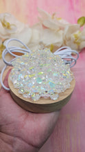 Load image into Gallery viewer, Clear Irredescent Resin Crystal Dahlia LED Light
