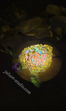 Load image into Gallery viewer, 4.2 inch Resin Crystal Sea Turtle in Green/Blue/Purple with Irredescent Shell

