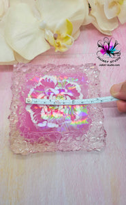 4 inch HOLO Crystal Edge (SQUARE) Silicone Mold for Resin casting