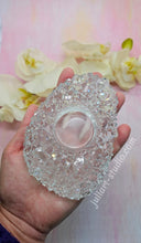 Load image into Gallery viewer, 5 inch Crystal Pebble Rock Tealight Holder Silicone Mold for Resin casting
