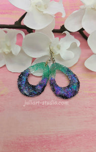 1.26 inch Druzy Teardrop Earrings Silicone Mold for Resin casting