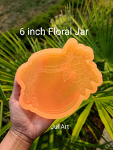 Load image into Gallery viewer, 6 inch Floral Jar Silicone Mold for Resin Coasters
