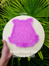 Load image into Gallery viewer, 8 inch Floral Owl Silicone Mold for Resin casting
