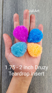 1.75 to 2 inch Teardrop Druzy Insert Silicone Mold for Resin