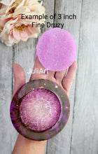 Load image into Gallery viewer, 2.75 inch or 3.5 inch Fine Druzy Disk Insert Silicone Mold
