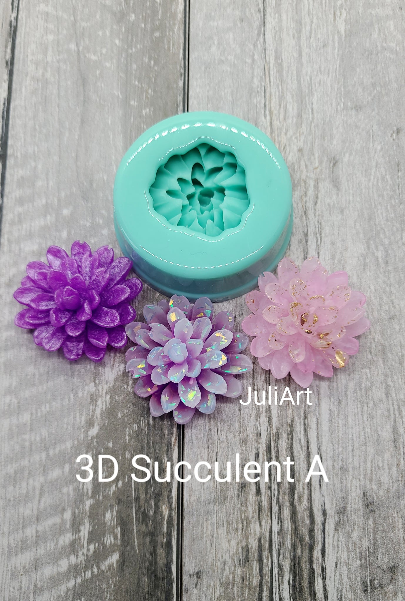 succulent mold silicone 3D Small Succulent Silicone Mold for Resin – JuliArtStudio