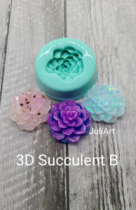 3D Small Succulent Silicone Mold for Resin