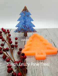 5 inch Druzy Pine Tree Silicone Mold for Resin