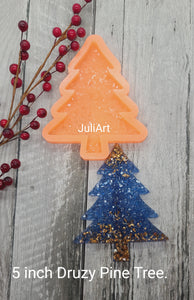 5 inch Druzy Pine Tree Silicone Mold for Resin