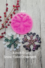 Load image into Gallery viewer, 4 inch Druzy Snowflake Silicone Mold for Resin

