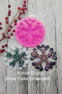 4 inch Druzy Snowflake Silicone Mold for Resin