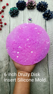 6 inch Druzy Disk Insert Silicone Mold for Resin