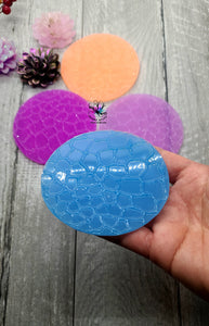 3.5 inch Crackle Texture Insert Silicone Mold for Resin