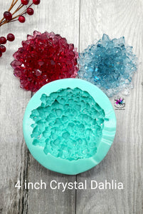 4 inch Crystal Dahlia Cluster Silicone Mold for Resin