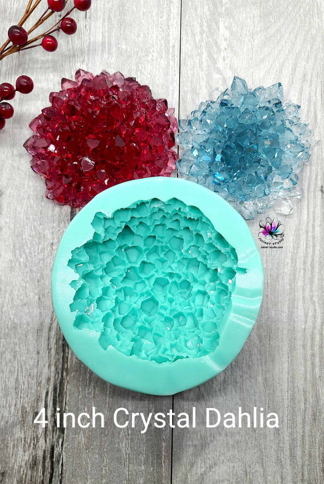 4 inch Crystal Dahlia Cluster (#CC-Dah) Silicone Mold for Resin