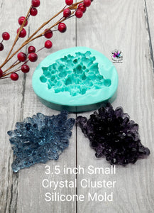 3.5 inch SMALL Crystal Cluster Silicone Mold for Resin