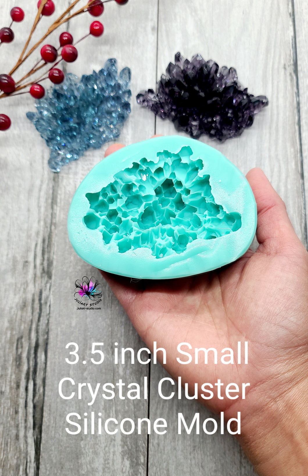 3.5 inch SMALL Crystal Cluster Silicone Mold for Resin
