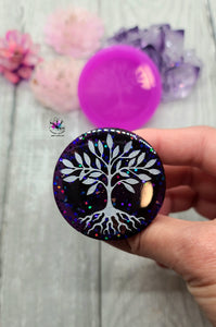 1.75 inch Tree Of Life Phone Grip Silicone Mold for Resin casting