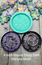 Load image into Gallery viewer, 4 inch Round Druzy Ring Dish Silicone Mold for Resin
