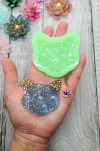 2.25 inch Cat Druzy Phone Grip Silicone Mold for Resin