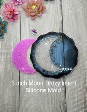 Load image into Gallery viewer, 3 inch Moon Druzy Insert Silicone Mold for Resin
