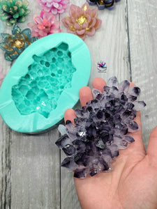 5 inch LARGE Crystal Cluster Silicone Mold for Resin